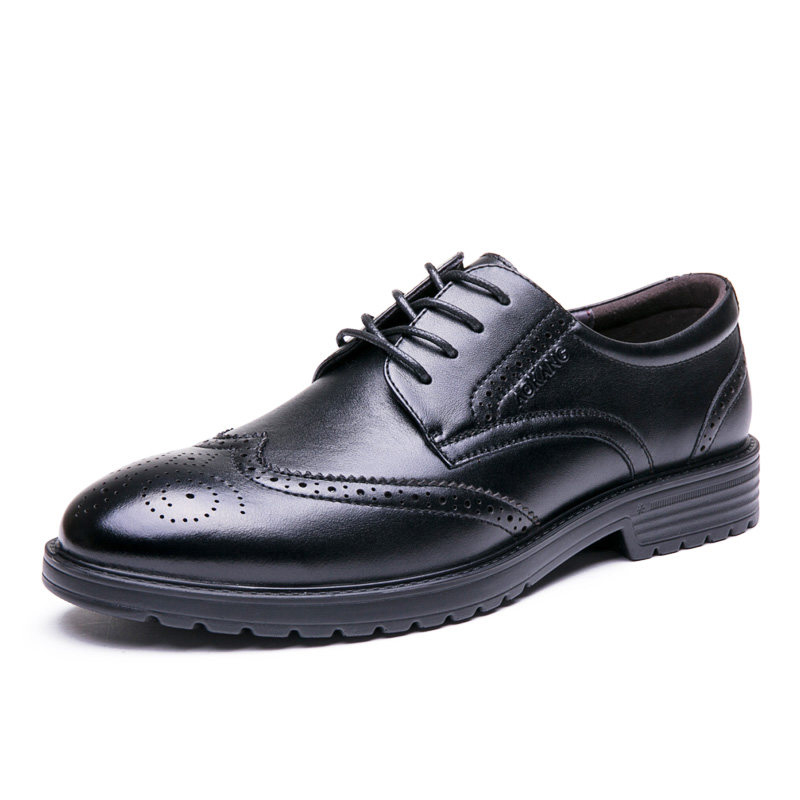 奥康(AOKANG)男鞋新款布洛克鞋雕花皮鞋真皮商务休闲男士潮鞋英伦风鞋子