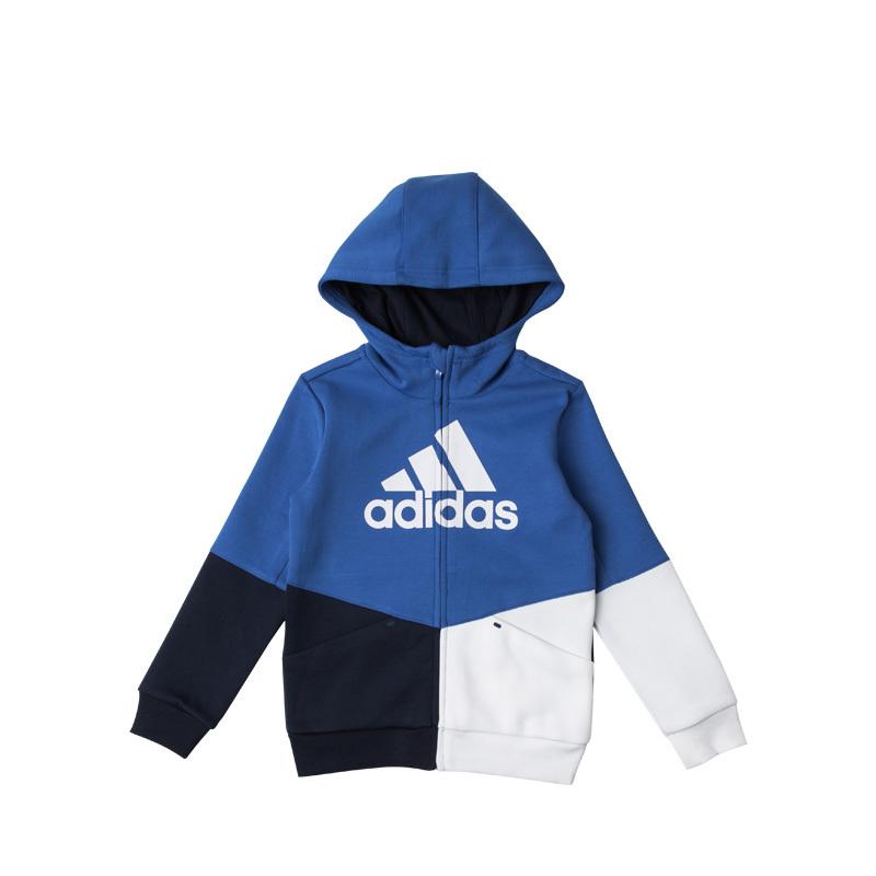Adidas阿迪达斯童装男小童连帽训练针织夹克