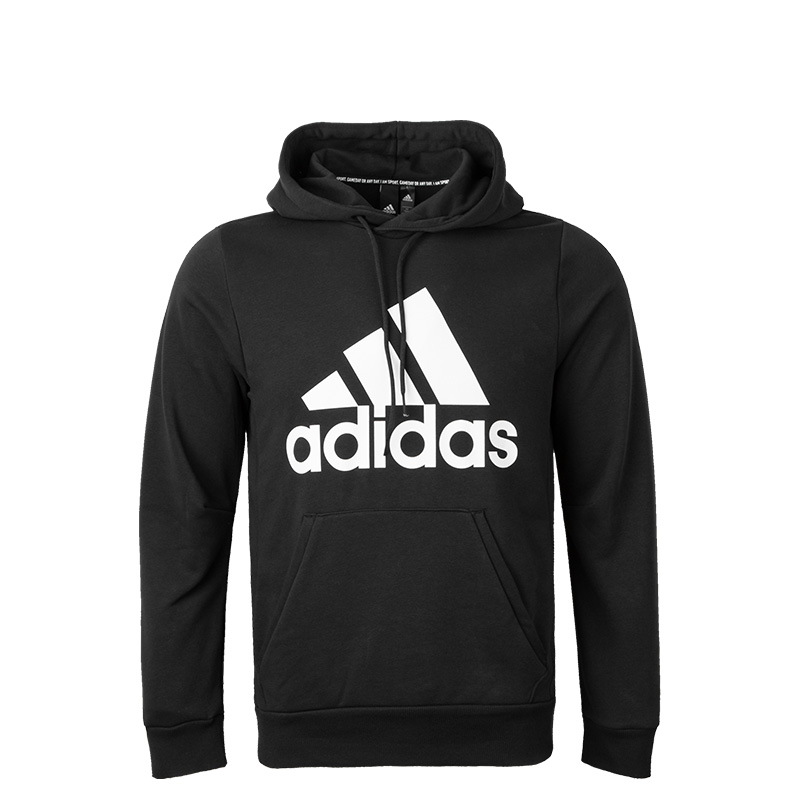 Adidas阿迪达斯 2019春季 男子大LOGO纯色套头衫 连帽运动休闲卫衣 DQ1461