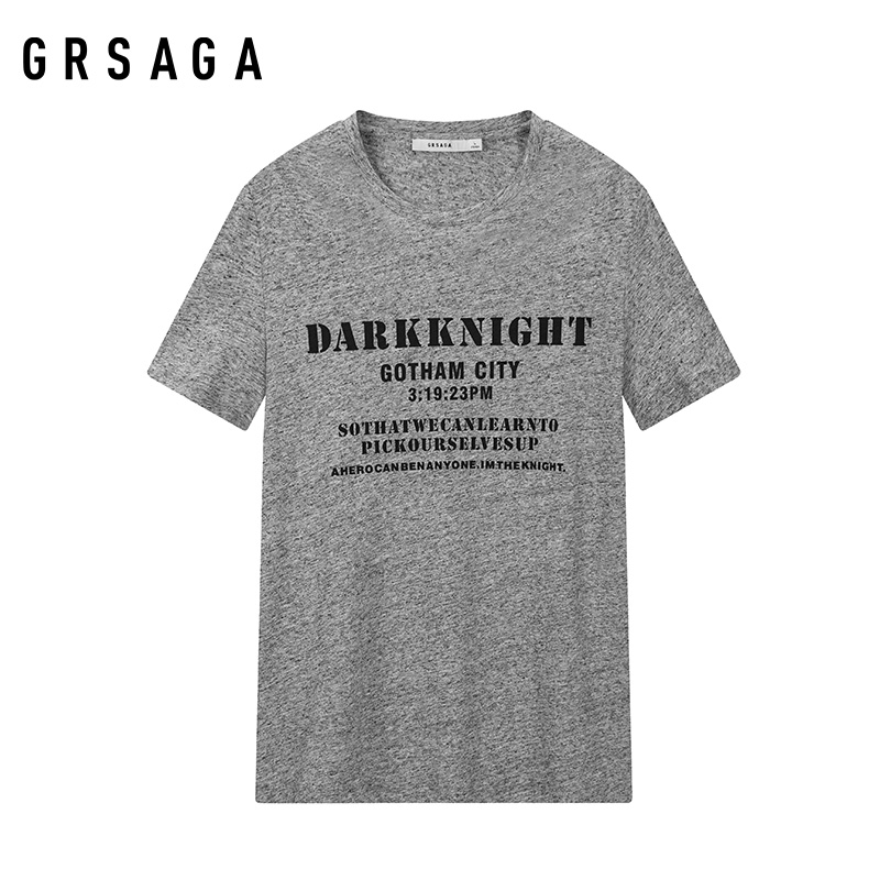 GRSAGA夏季休闲灰色系T恤11723611096