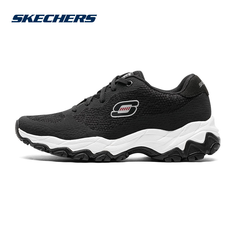 SKECHERS斯凯奇LIFESTYLE系列女士绑带时尚休闲鞋66666066/BKGY