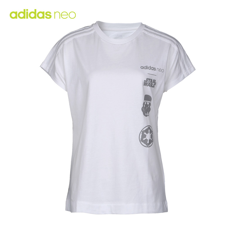阿迪达斯NEO女子T恤18夏季星球大战系列短袖CV7384 CV9609