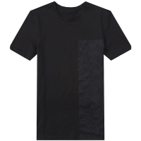 迪尔马奇2017夏季新款男士短袖T恤 修身拼接迷彩打底衫潮M010008