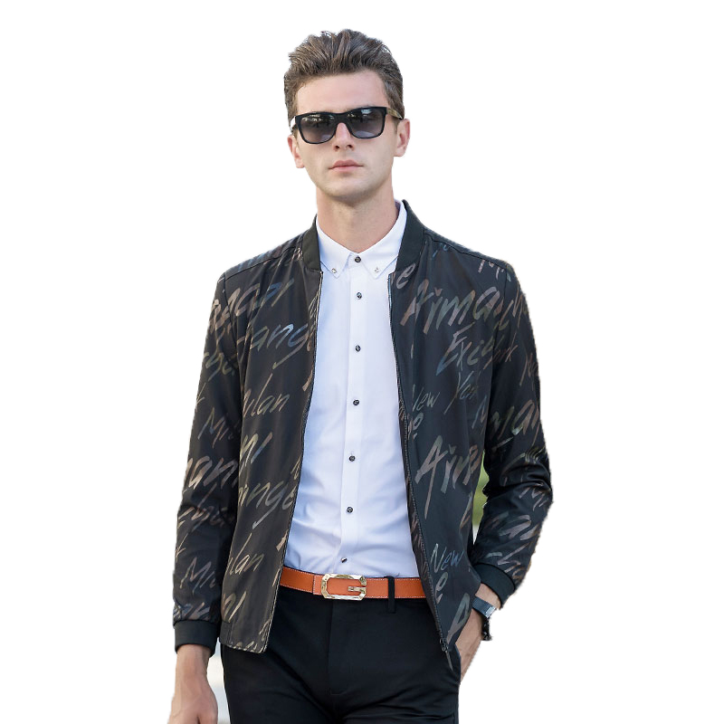 卡帝乐鳄鱼(CARTELO)夹克男2018年秋季新款中青年男士商务休闲长袖夹克衫ACA1935
