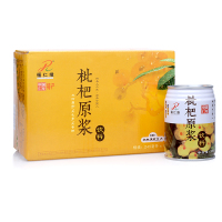 [福仁缘]果汁枇杷原浆饮料245ml*6瓶拉罐装整箱含糖果蔬汁