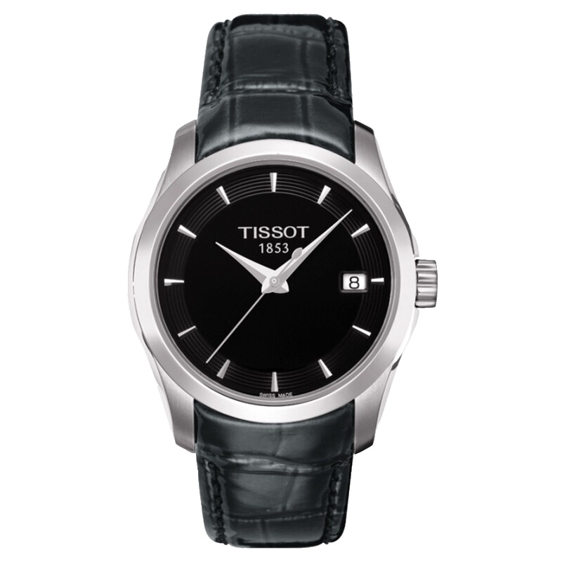 天梭(TISSOT)手表 库图系列皮带石英女士手表T035.210.16.051.00
