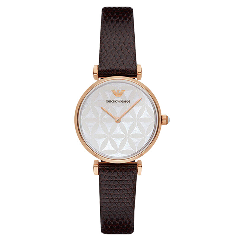 阿玛尼(Emporio Armani)手表 皮带女士经典复古简约石英腕表 AR1990 皮带