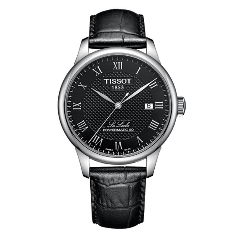 天梭(TISSOT)瑞士手表 力洛克系列机械男士手表 皮带