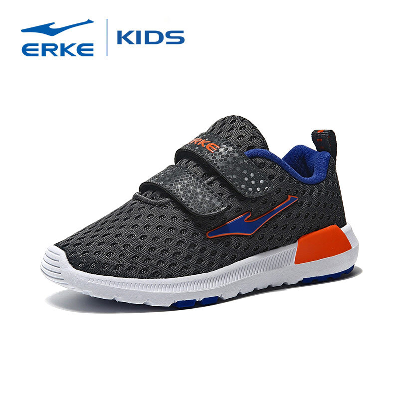 鸿星尔克（ERKE）童鞋运动鞋男童魔术贴单网透气跑鞋休闲鞋子63118220031