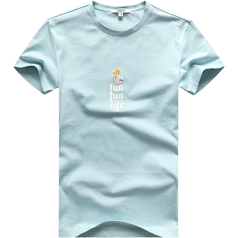 马克华菲短袖T恤男2018春季新款圆领韩版修身半袖男装打底衫潮流