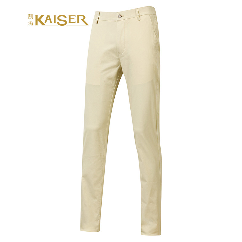 KAISER凯撒 休闲裤男士修身舒适棉质休闲弹力长裤