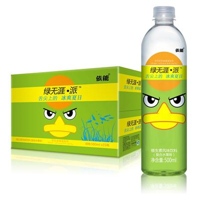 依能派系列绿无涯维生素风味 饮料 复合水果味500ml*15瓶箱装