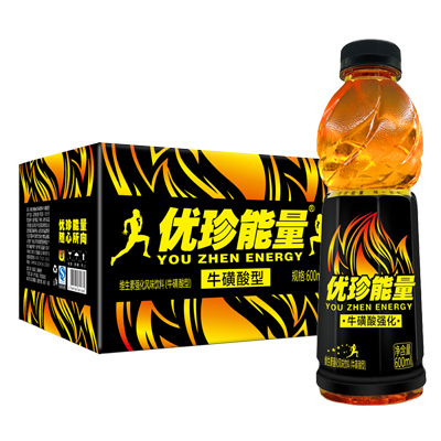 优珍能量 牛磺酸型 国产 功能饮料 箱装600ml*15瓶/箱 运动饮料