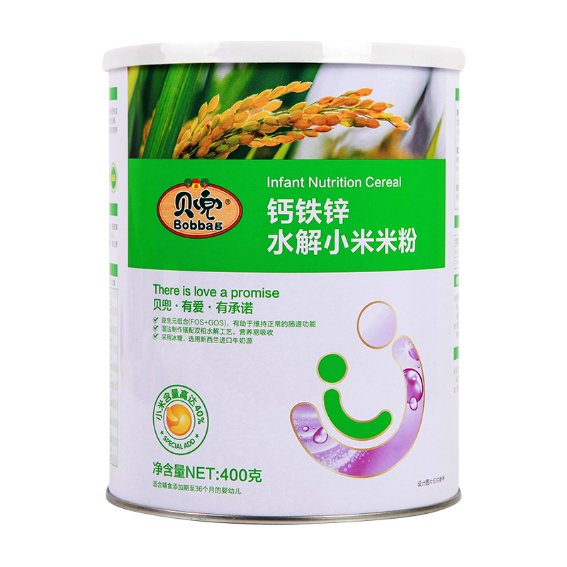 贝兜 钙铁锌水解小米米粉400g/罐