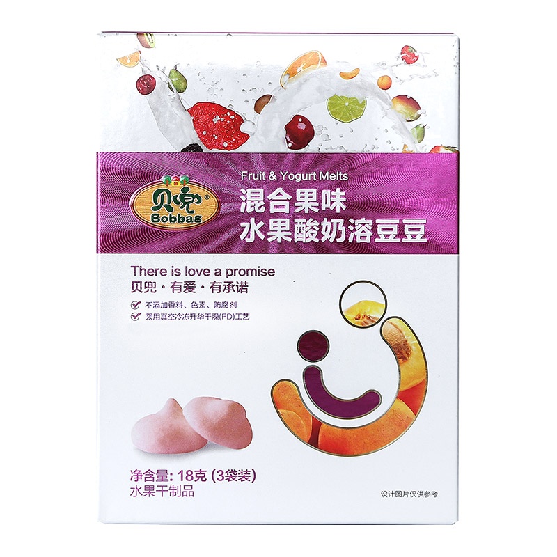 贝兜 混合果味水果酸奶溶豆豆18g/盒