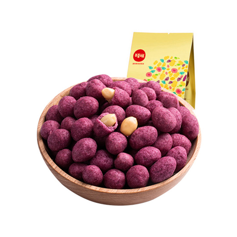 百草味（BE&CHEERY）紫薯花生180g/袋 坚果炒货 花生 紫薯味 百草味出品