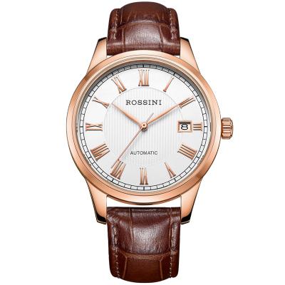 罗西尼ROSSINI 自动机械男士手表时尚休闲商务百搭皮革表带机械表 男表616701
