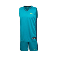 李宁新款男装篮球系列速干比赛服套装男士运动服 AATL001-3 XL