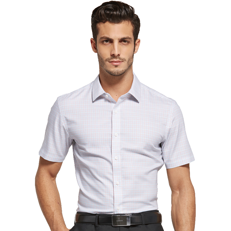 美尔雅（MAILYARD）男装短袖衬衫韩版修身 夏季商务短袖衬衣 全棉纯棉短衬 262