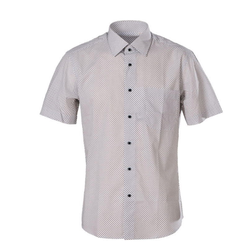 美尔雅(MAILYARD)短袖衬衫 纯棉商务休闲男式短衬时尚男士衬衣 150