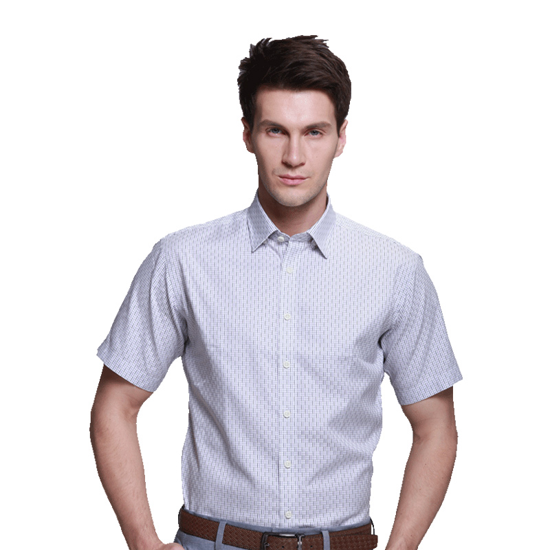 美尔雅(MAILYARD)短袖衬衫 纯棉商务男士衬衫 男式全棉短衬衣 186
