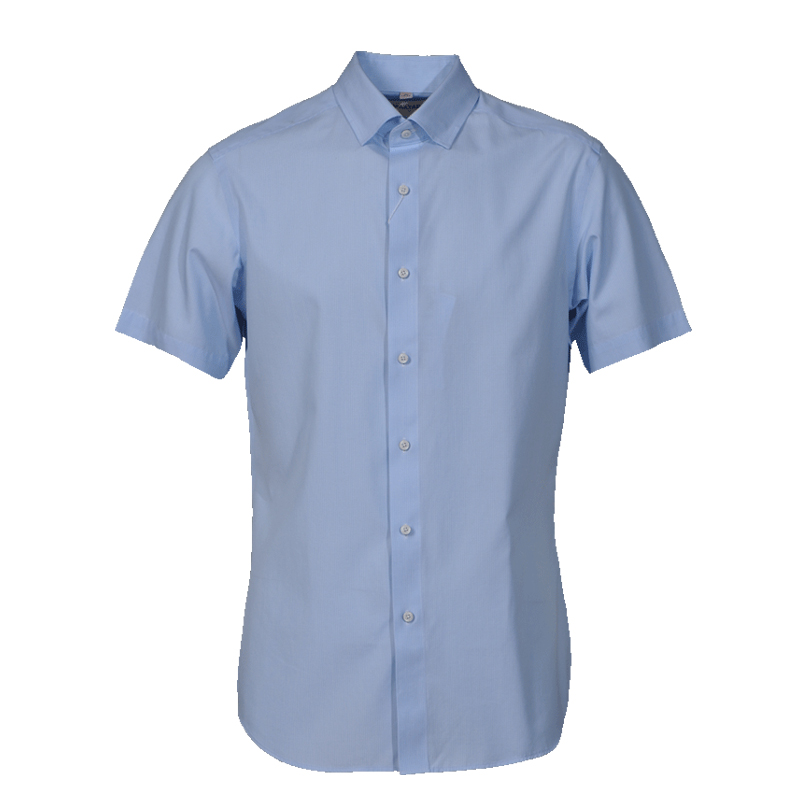 美尔雅(MAILYARD)短袖衬衫 莱赛尔商务男士衬衣 修身免烫衬衣 297