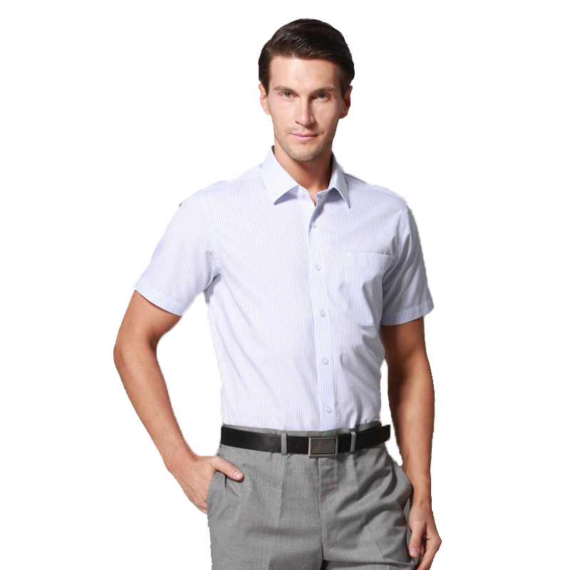 美尔雅(MAILYARD)短袖衬衫 纯棉免烫商务修身款衬衣男式职业装 238