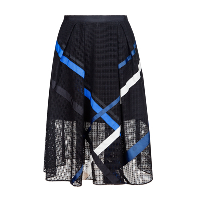 XG 网纱镂空几何条纹半身裙 XC303014B290