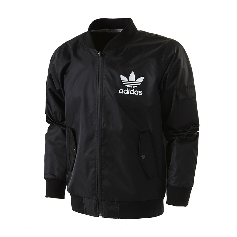 Adidas/阿迪达斯 男子运动服 三叶草 双面穿防风夹克外套 CZ1757 黑色 XS