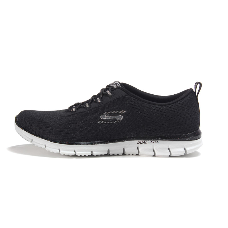 SKECHERS 斯凯奇女鞋休闲鞋运动鞋运动休闲22716C/B KW 黑色 35码