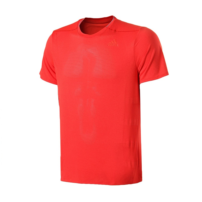 adidas阿迪达斯男子短袖T恤跑步训练休闲运动服CG1160 L CG1160红色