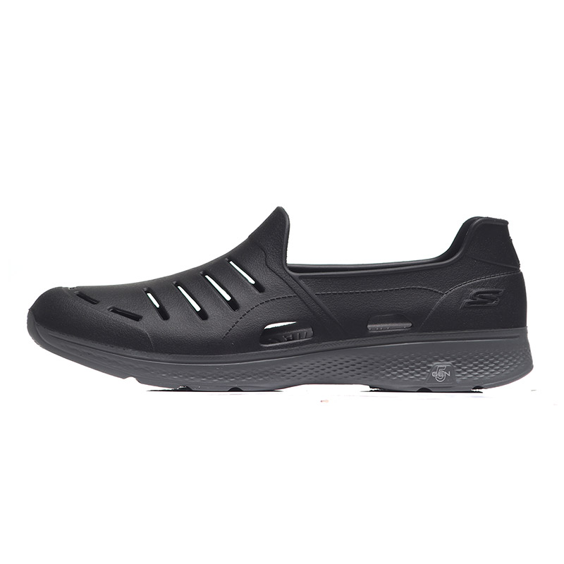 Skechers斯凯奇男健步鞋透气套脚洞洞鞋运动凉鞋54270. 54270/BKGY黑色+灰色