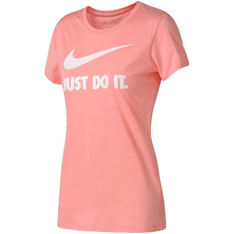 Nike耐克女短袖T恤just do it休闲透气圆领上衣889404 L 889404-697粉色