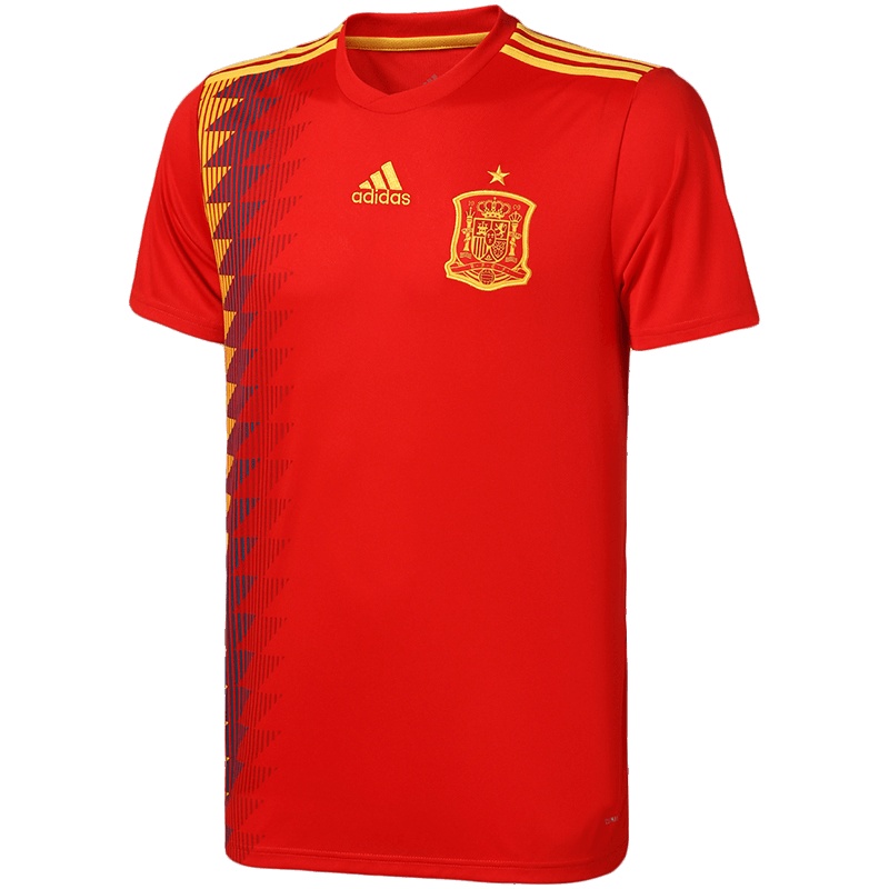 adidas阿迪达斯男子短袖T恤18世界杯西班牙国家队足球怼服CX5355 L CX5355红+日光黄