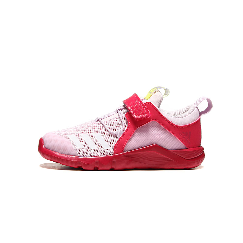 adidas阿迪达斯女童运动鞋透气休闲运动鞋CQ1680 CQ1680航空粉+鲜红+亮白