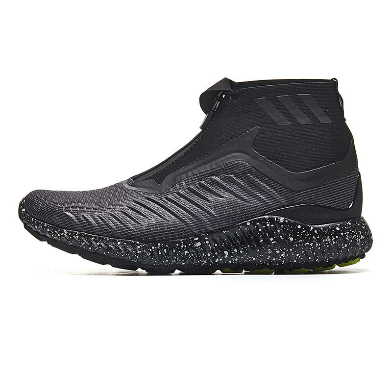 adidas阿迪达斯女子跑步鞋阿尔法小椰子运动鞋BW0209 BW0209石墨黑+1号黑色
