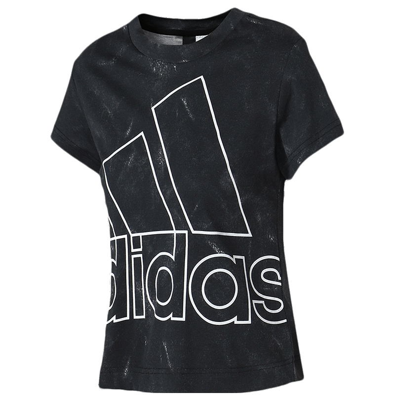 adidas阿迪达斯女子短袖T恤透气休闲运动服CF2662 L CF2662黑色