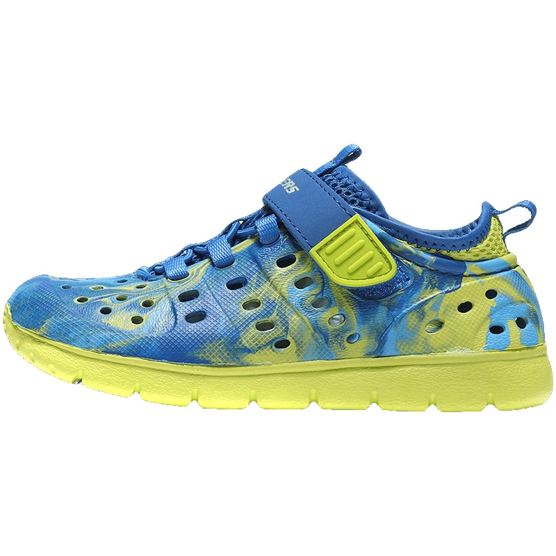 Skechers斯凯奇男大童休闲鞋夏季轻质透气沙滩凉鞋92811L. 92811L/BLLM蓝+柠檬