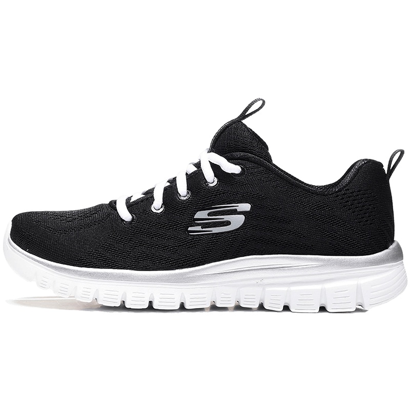 Skechers斯凯奇女鞋休闲鞋轻便简约纯色运动鞋12615