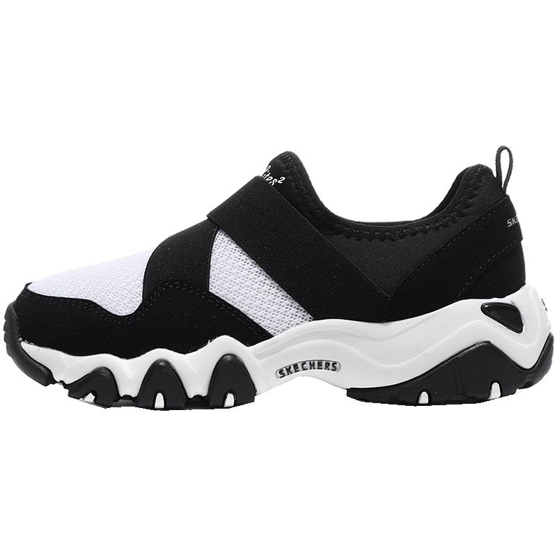 Skechers斯凯奇童鞋休闲鞋D‘lites一脚蹬运动鞋664084L 664084L/BKW黑色+白色