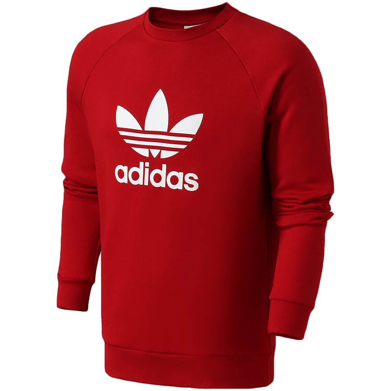 adidas阿迪达斯三叶草男运动休闲logo款卫衣DX3615 L DX3615红色