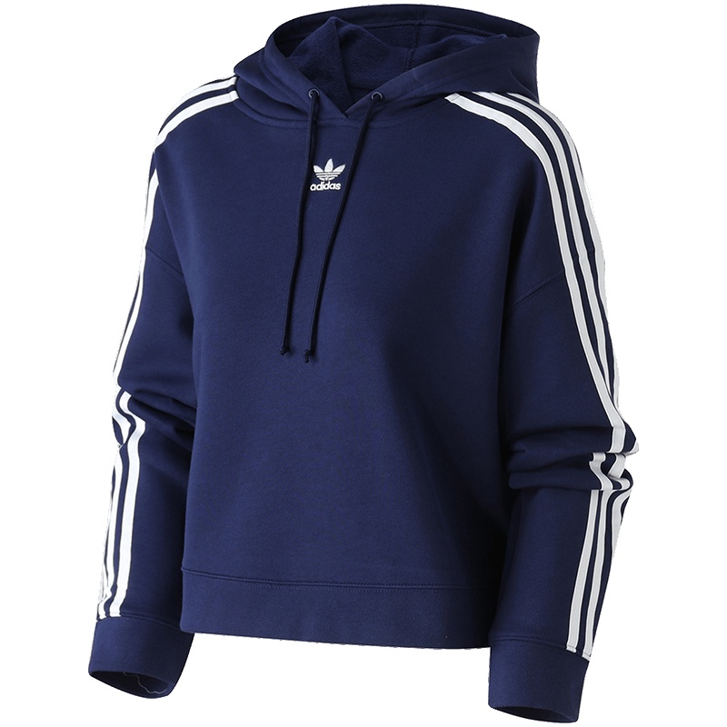 Adidas阿迪达斯三叶草女装春季休闲连帽套头卫衣DX2160 30 DV2661多色