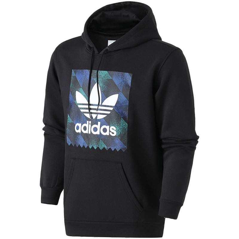 【自营】adidas阿迪达斯三叶草男装运动服休闲logo款连帽卫衣DU8370