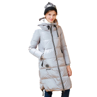 波司登BOSIDENG女士冬季常规款连帽时尚加厚保暖中长款羽绒服 女B1601332