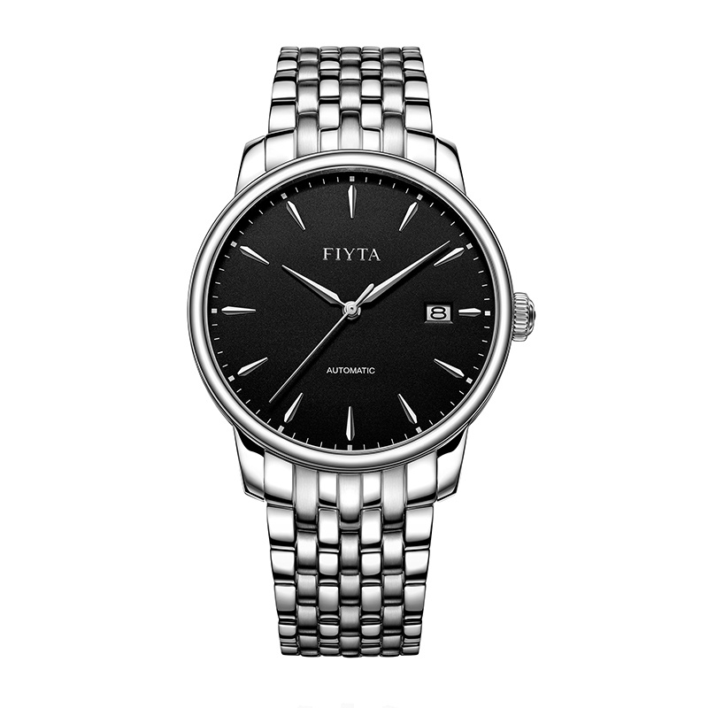 飞亚达(FIYTA)手表 自动机械表防水钢带男表商务休闲男士手表 双色可选
