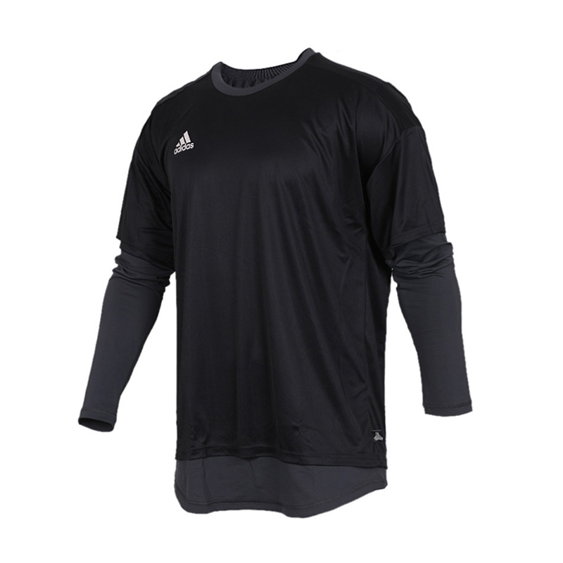 adidas阿迪达斯男子长袖T恤足球假两件休闲运动服CG1841