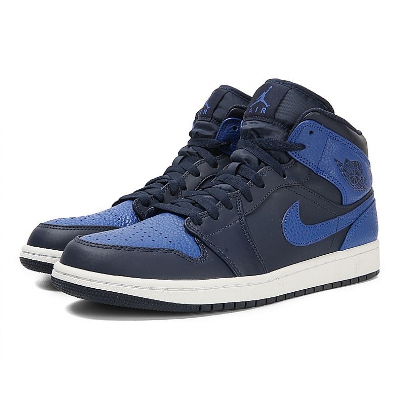 AirJordan1midAJ1中帮皇家蓝小黑蓝篮球鞋554724-412_5