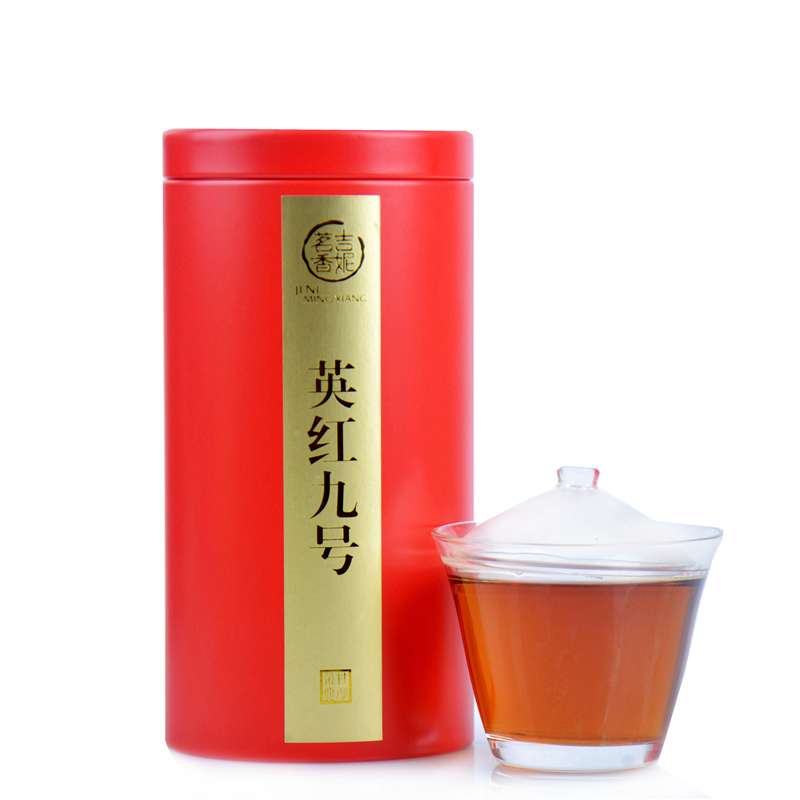 吉妮茗香 红茶茶叶 广东英德红茶 英红九号 广东特产 红色罐装 单罐100克