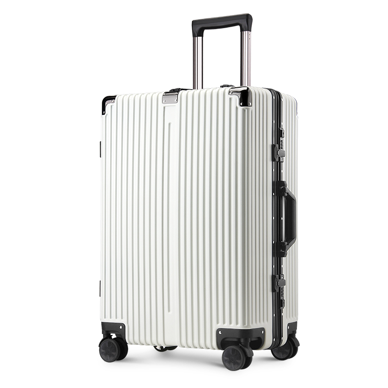 OSDY个性竖条纹铝框拉杆箱磨砂款行李箱26寸万向轮旅行箱托运箱L-550