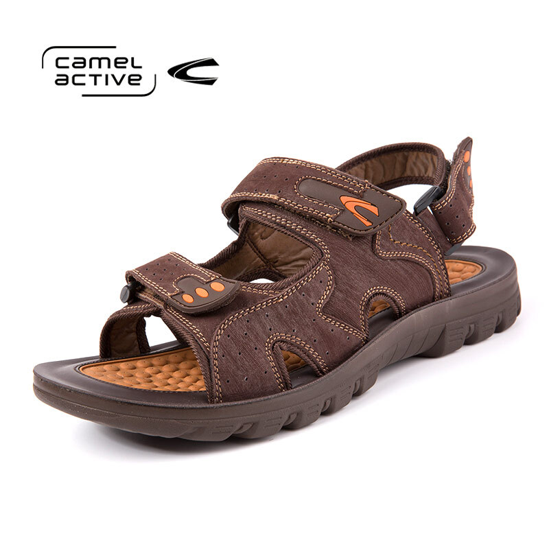 骆驼动感（camel active）男士休闲凉鞋沙滩鞋牛皮户外徒步旅游皮鞋
